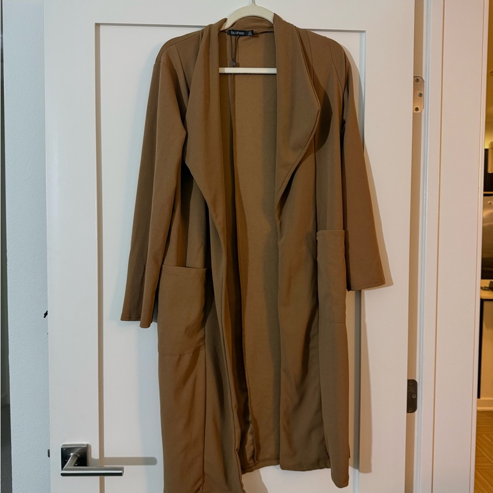 Long camel brown coat